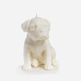 Boxer Dog Candle (White)