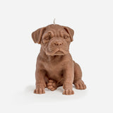 Boxer Dog Candle (White)