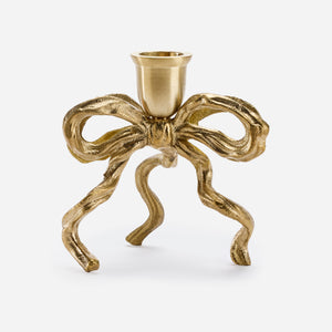 (Pre Order) Brass Bow Candle Holder - Arriving Late May