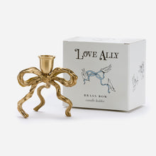 Load image into Gallery viewer, (Pre Order) Brass Bow Candle Holder - Arriving Late May
