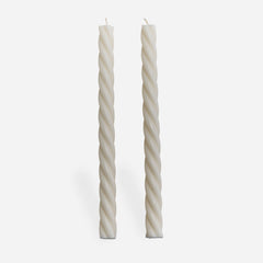 Harlow roped candlestick (set of 2 - White)