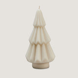 Nordic Christmas Tree Candle (White)