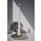 Silver Clam Candle Holder - 4 Pack (Wholesale Bundle)