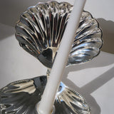 Silver Clam Candle Holder - 4 Pack (Wholesale Bundle)