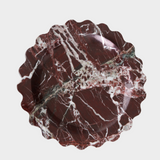 Round Scalloped Stone Tray (Rosa Levanto)