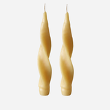 Zelda Spiral Beeswax Candlestick (Set of 2)