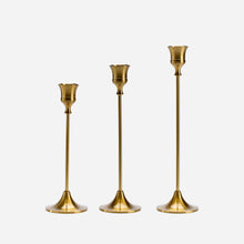 Load image into Gallery viewer, Vintage Candle Holders (3 sizes - antique gold)
