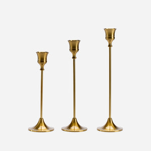 Vintage Candle Holders (3 sizes - antique gold)