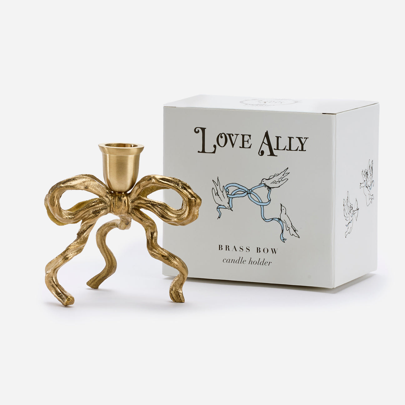 LOVE ALLY Brass Bow Candle Holder — free download