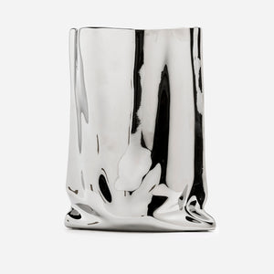 Ceramic Silver Chrome Vase