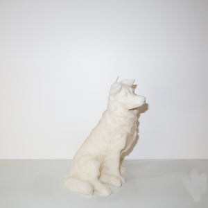 Border Collie Candle (White)