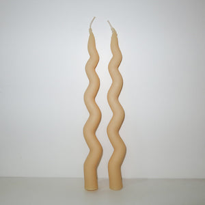 Squiggle Candle (Set of 2 - Pink)