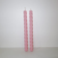 Load image into Gallery viewer, Harlow roped candlestick (set of 2 - Pink)
