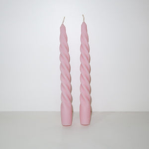 La La twirl candlestick (set of 2 - Pink)