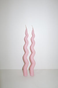 Squiggle Candle (Set of 2 - White)