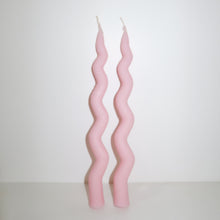 Load image into Gallery viewer, Squiggle Candle (Set of 2 - Pink)
