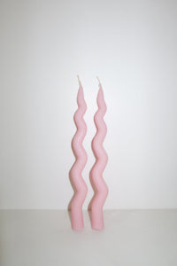 Squiggle Candle (Set of 2 - Sage)