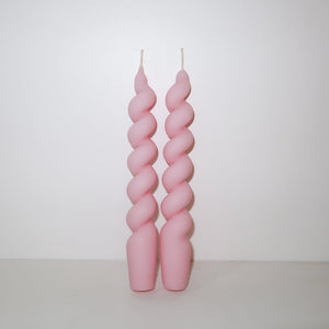 Small Sunday Swirl Candle (Set of 2 - Pink)