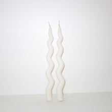 Load image into Gallery viewer, Squiggle Candle (Set of 2 - Ivory)
