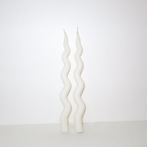 Squiggle Candle (Set of 2 - Pink)