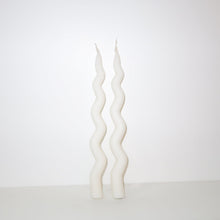 Load image into Gallery viewer, Squiggle Candle (Set of 2 - Sage)
