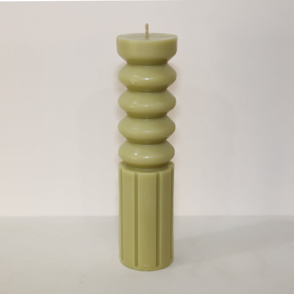 Natalie Sculpture Candle (Olive)