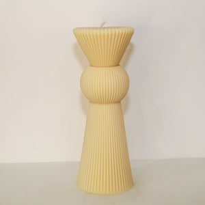 Small Dominique Pillar -19.5cm (Ivory)