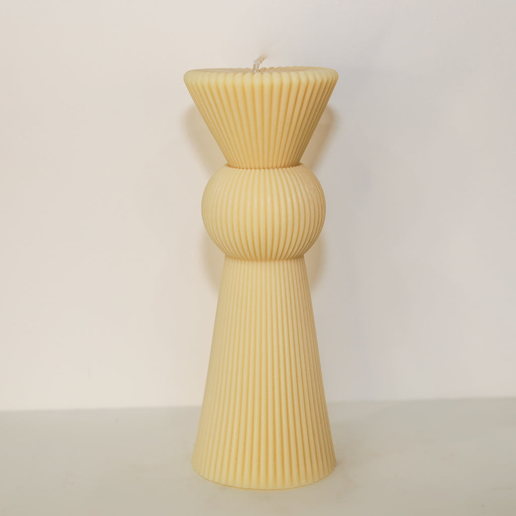 Small Dominique Pillar -19.5cm (Ivory)