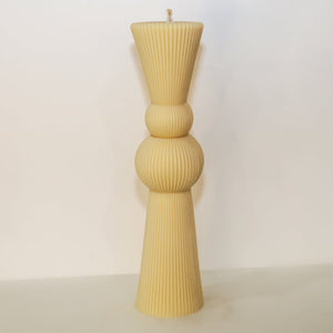 Dominique ridge taper candle - 27cm (Sage)