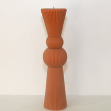 Load image into Gallery viewer, Dominique ridge taper candle - 27cm (Tan)
