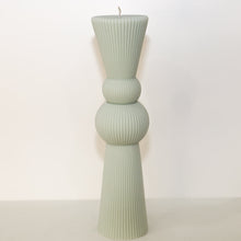 Load image into Gallery viewer, Dominique ridge taper candle - 27cm (Sage)
