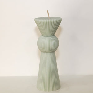 Small Dominique Pillar -19.5cm (Sage)