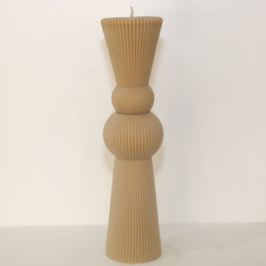 Dominique ridge taper candle - 27cm (Terracotta)