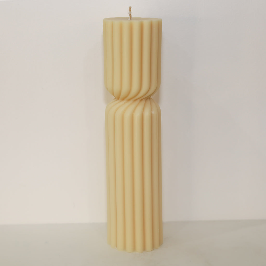Large Twisted Marlow Pillar - (Ivory)