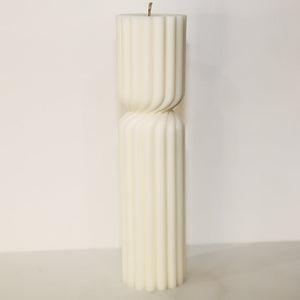 Large Twisted Marlow Pillar - (Ivory)