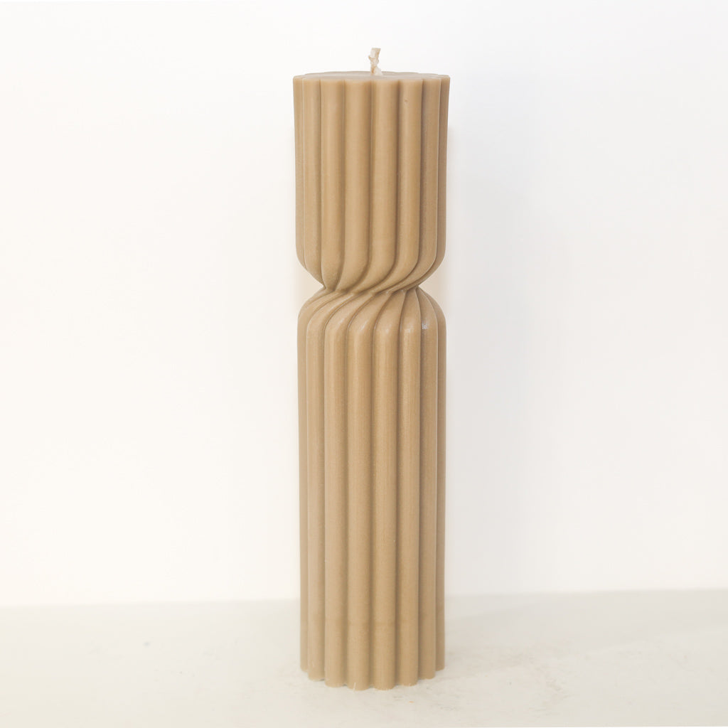 Large Twisted Marlow Pillar - (Tan)