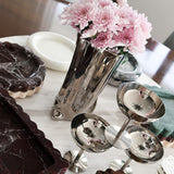 Square Scalloped Stone Tray (Rosa Levanto)