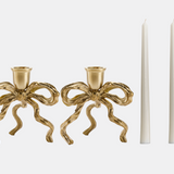 Brass Bow Candle Holders Bundle