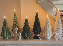 Load image into Gallery viewer, Nordic Christmas Tree Candle (White)

