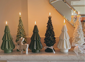Star Christmas Tree Candle (White)