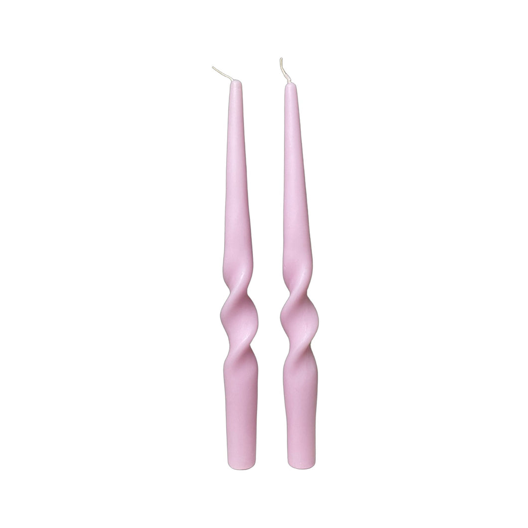 Spiral Candle Lilac (Set of 2)