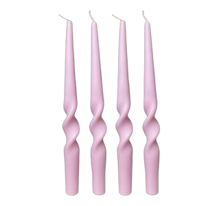 Spiral Candle Orange (Set of 4)