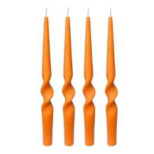 Load image into Gallery viewer, Spiral Candle Orange (Set of 4)
