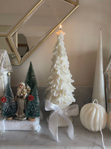 Star Christmas Tree Candle (White)