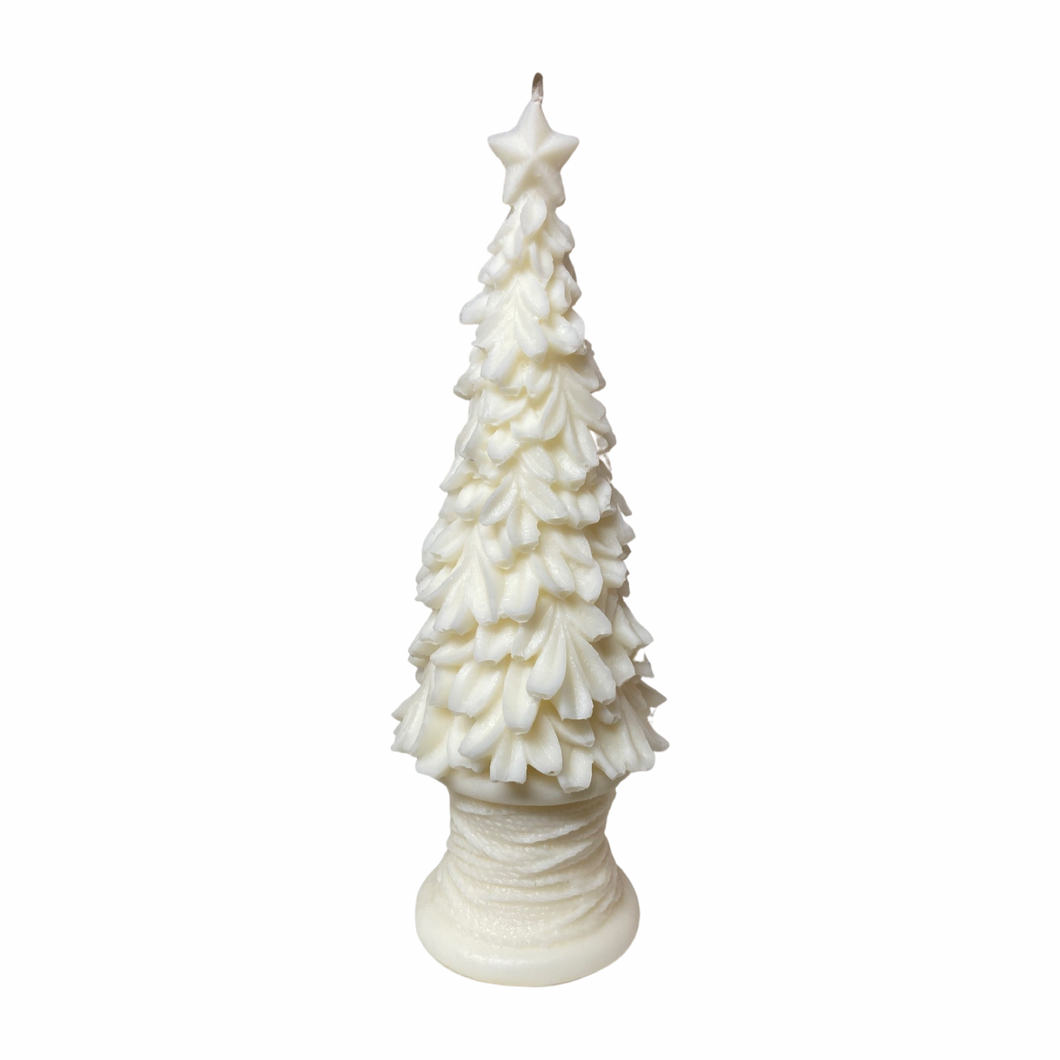 Star Christmas Tree Candle (White)